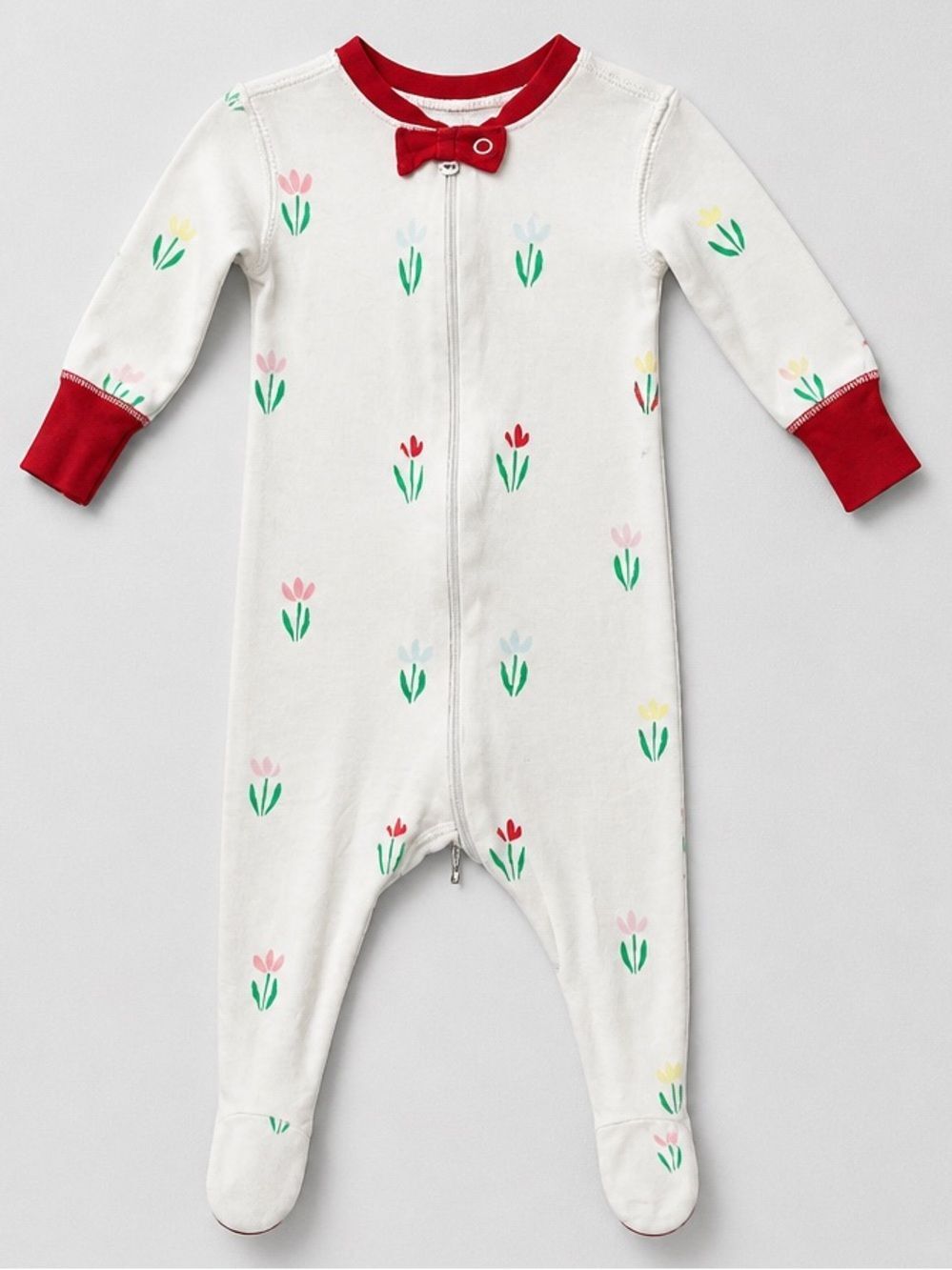 The Beaufort Bonnet Company Noelle’s Night Night footie pajamas tulip print